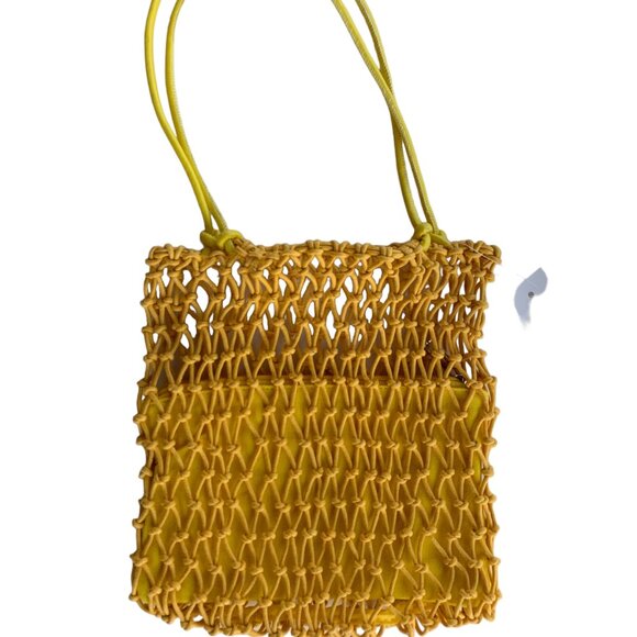 Boho Shoulder Bag /Yellow Rope/ Beachy / Island Handbag- NWT - Picture 1 of 10